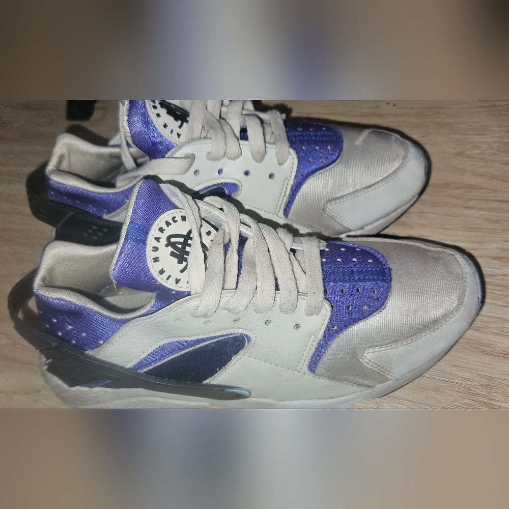 Nike Air Huarache Sneakers Purple White Trainers Women's Size 9 Shoes - Picture 8 of 16